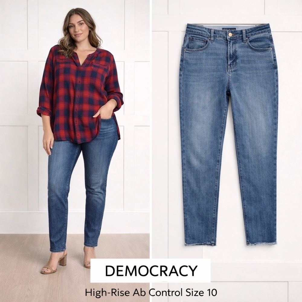 Like NEW Democracy Ab Solution High Rise Jeans Size 10 | Ab Control